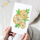 Peppy Petals - Paeonnia-Officinalis - A6 Card | 14.8 cm x 10.5 cm x 0.1 cm | Print on High Quality 300GSM Paper