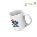 Tricolor-Viola | Floral Printed Mug