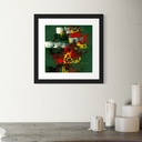 Echoes in Emerald Shadows | 20 cm x 20 cm x 0.1 cm | Original Art on Rolled Canvas