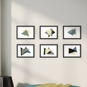 Silent Conversations in Triangles | 29.7 cm x 21 cm x 0.1 cm | Original Art on Acrylic Paper - 300GSM