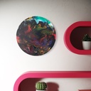 The Dance of Color | 20 cm x 20 cm x 2 cm | Original Art on Wooden Base