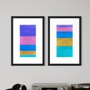 Parallel Shades in Motion | 15 cm x 30 cm x 0.1 cm | Set. of 2 Original Arts on Rolled canvas