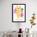Yoga Mudra - Shunya Mudra | 30 cm x 21 cm x 0.1 cm | A4 Wallposter on HQ Art Paper