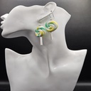 Lemon Mint Swirl | Handmade Polymer Clay Earrings |  Women's Earrings